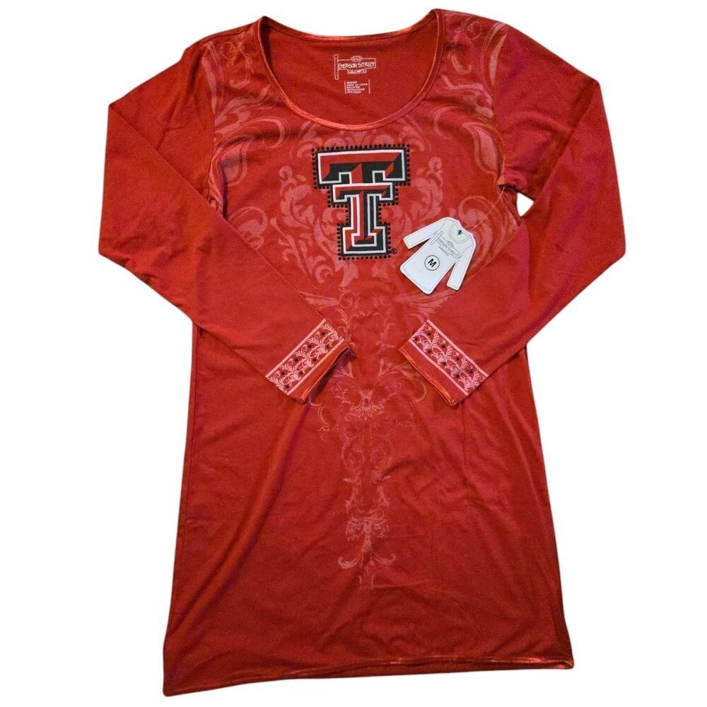 NWT Texas Tech Red Raiders Medium Red Emerson Street Dress Collegiate Fan